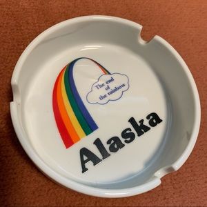 Vintage Alaska Rainbow Ashtray